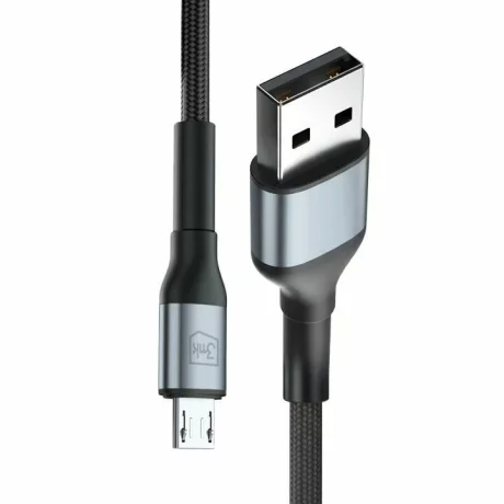 Cablu Date si Incarcare 3mk, Hyper N-SERIES, USB-A la Micro USB, 1m, 5V/2.4A, 12W, Negru