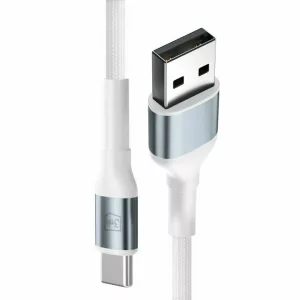 Cablu Date si Incarcare 3mk, Hyper N-SERIES, USB-A la USB-C, 1m, 9V/2A, 18W, Alb