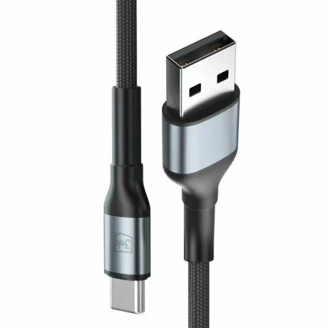Cablu Date si Incarcare 3mk, Hyper N-SERIES, USB-A la USB-C, 2m, 9V/2A, 18W, Negru