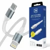 Cablu Date si Incarcare 3mk, Hyper N-SERIES, USB-C la Lightning, 1m, 9V/2A, 20W, Alb