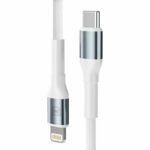 Cablu Date si Incarcare 3mk, Hyper N-SERIES, USB-C la Lightning, 1m, 9V/2A, 20W, Alb