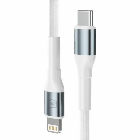 Cablu Date si Incarcare 3mk, Hyper N-SERIES, USB-C la Lightning, 1m, 9V/2A, 20W, Alb