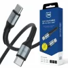 Cablu Date si Incarcare 3mk, Hyper N-SERIES, USB-C la USB-C, 1m, 20V/5A, 100W, Negru
