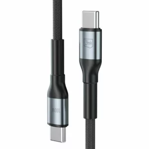Cablu Date si Incarcare 3mk, Hyper N-SERIES, USB-C la USB-C, 1m, 20V/5A, 100W, Negru