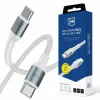 Cablu Date si Incarcare 3mk, Hyper N-SERIES, USB-C la USB-C, 2m, 20V/5A, 100W, Alb