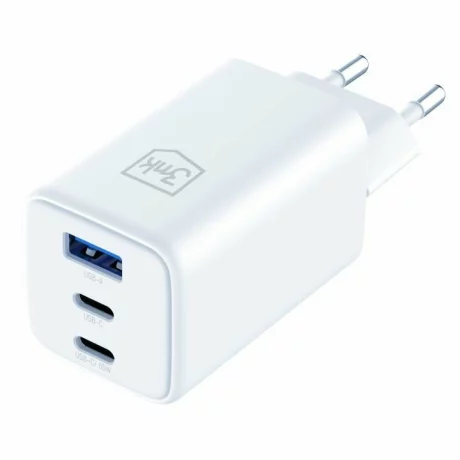 Incarcator Retea 3mk, Hyper GaN Charger, QC4+ PD, 1xUSB-A, 2xUSB-C, 65W, Alb