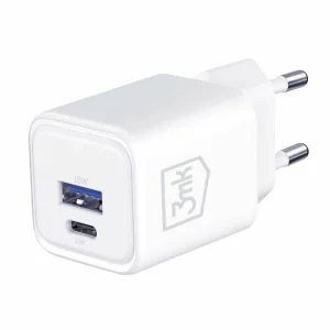 Incarcator Retea 3mk, HyperCharger,  QC4+ PPS AFC FCP SCP 1xUSB-A, 1xUSB-C 33W, Alb