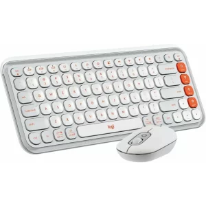 Logitech Wireless Combo Pop Icon, Keyboard &amp; Mouse, US International layout, White