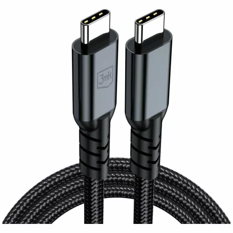 Cablu Date si Incarcare 3mk, Hyper N-SERIES Thunderbolt 4, 2m, 48V/5A, 240W, Negru