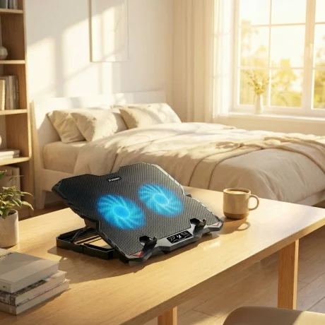 Cooler Laptop Gaming Wozinsky WDCX-015 StormPad RGB Gaming , Negru