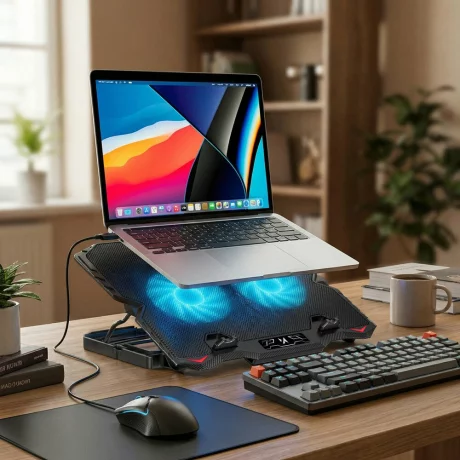 Cooler Laptop Gaming Wozinsky WDCX-015 StormPad RGB Gaming , Negru