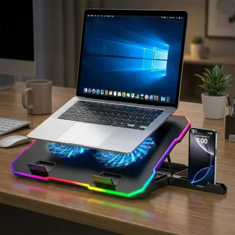 Cooler Laptop Gaming Wozinsky WDCX-A26 NitroCool RGB, Negru