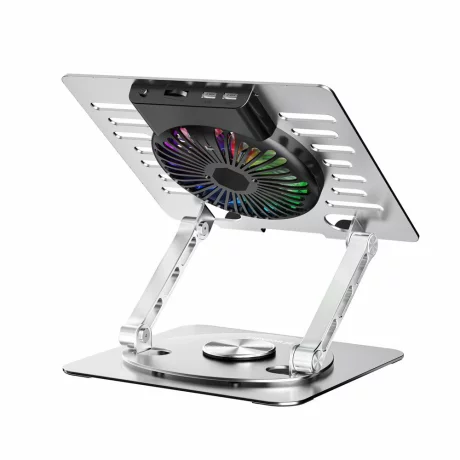 Cooler Laptop Gaming Wozinsky WDCX-X16-AS CoolBase RGB 360°, Argintiu