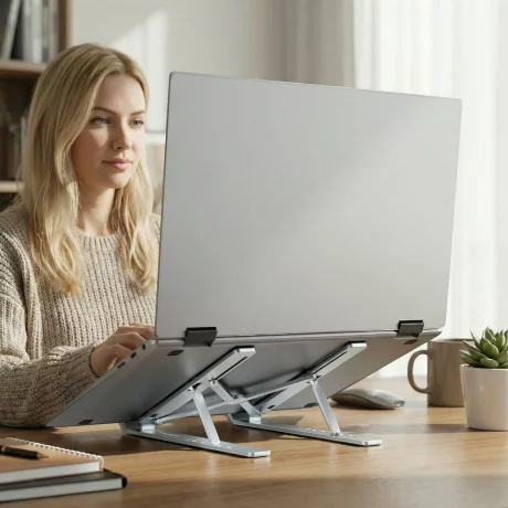 Suport pentru Laptop Wozinsky WDCX-X8S Pliabil, Argintiu