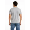 Tricou barbati Grey Melange, marimea M, 95% bumbac, 5% viscoza