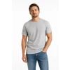 Tricou barbati Grey Melange, marimea XL, 95% bumbac, 5% viscoza