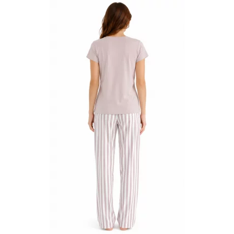 Pijama dama iarna (tricou + pantaloni lungi) Hushed Violet, marimea L, 100% bumbac