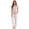 Pijama dama iarna (tricou + pantaloni lungi) Hushed Violet, marimea S, 100% bumbac