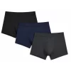 Set 3 buc. boxeri barbati, Black, Navy, Charcole Melange, marimea S, 95% bumbac, 5% elastane / 60% bumbac, 40% poliester