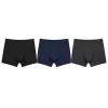 Set 3 buc. boxeri barbati, Black, Navy, Charcole Melange, marimea S, 95% bumbac, 5% elastane / 60% bumbac, 40% poliester