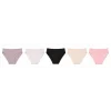 Set 5 buc. chiloti dama, Cloud Gray, Angel Wing, Black, Parchment, Ballerina, marimea S, 95% bumbac, 5% elastane