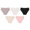 Set 5 buc. chiloti dama, Cloud Gray, Angel Wing, Black, Parchment, Ballerina, marimea S, 95% bumbac, 5% elastane