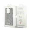 Husa de protectie Guess PU Square Mirror Script Logo Case for iPhone 15 Pro Max Silver