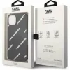 Husa de protectie Karl Lagerfeld Grained Leather Logomania pentru iPhone 14, Negru