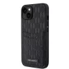 Husa de protectie Karl Lagerfeld Saffiano Monogram Card Slot pentru iPhone 14, Negru