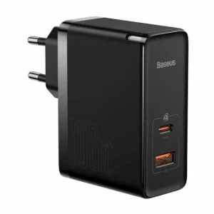 Incarcator retea Baseus CCSUPP-E01, Super Si Pro fast charger,1xUSB-A / 1xUSB Type-C, 30W, PD, QC, Negru