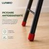 Masa de calcat pliabila LUNARO Neo-Bk, Suport pentru statie si fier de calcat, Reglabila pe inaltime, Plasă metalică cu spuma de 5mm si husa de bumbac 100% culoare rosie, Inaltime maxima 89cm, Dimensiuni 110 х 30 сm, Picioare stabile antiderapante, Negru