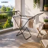 Uscator de rufe pliabil LUNARO Lineo-Bk, Spatiu uscare 18m, Fabricat din otel inoxidabil rezistent si usor, Incarcare 15kg, Vopsit in camp electrostatic, Compact, Depozitare eficienta, Greutate 2.56kg, Dimensiuni 128x55x5cm, Picioare antiderapante, Utiliz