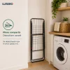 Uscator de rufe pliabil LUNARO Lineo-Bk, Spatiu uscare 18m, Fabricat din otel inoxidabil rezistent si usor, Incarcare 15kg, Vopsit in camp electrostatic, Compact, Depozitare eficienta, Greutate 2.56kg, Dimensiuni 128x55x5cm, Picioare antiderapante, Utiliz