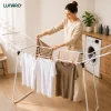 Uscator de rufe pliabil LUNARO Nova-Wh, Spatiu uscare 18m, Otel inoxidabil, Incarcare 15kg, Vopsit in camp electrostatic, Compact, Depozitare eficienta, Greutate 2.1kg, Dimensiuni 102.5x55x5cm, Picioare antiderapante, Interior si exterior, Alb