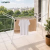 Uscator de rufe pliabil LUNARO Nova-Wh, Spatiu uscare 18m, Otel inoxidabil, Incarcare 15kg, Vopsit in camp electrostatic, Compact, Depozitare eficienta, Greutate 2.1kg, Dimensiuni 102.5x55x5cm, Picioare antiderapante, Interior si exterior, Alb