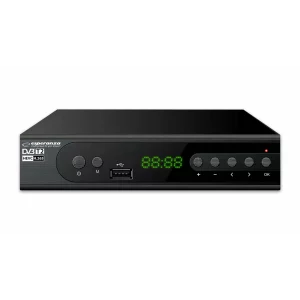 Tuner digital Esperanza EV106R, DVB-T2 H.265/HEVC, Negru