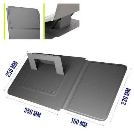 Husa laptop Allity ALS-100, 14", cu suport, Negru