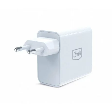 Incarcator retea 3mk, FlowPower, 1xUSB-A, 1xUSB-C, QC4+, 45W, Alb