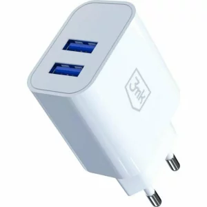 Incarcator retea 3mk, FlowPower, 2xUSB-A, 10W, Alb