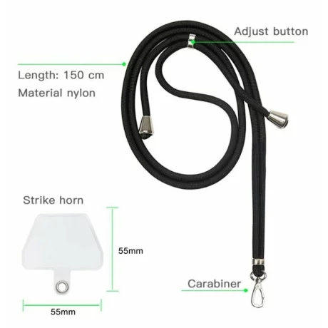 Snur universal pentru gat pentru telefon, Roz
