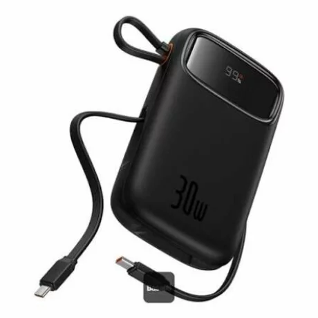 Acumulator extern Baseus QPow2, 10000 mAh, 30W, Negru – P10055008113-00