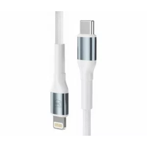 Cablu Date si Incarcare 3mk, Hyper N-SERIES, USB-C la Lightning, 2m, 9V/3A, 27W, Alb