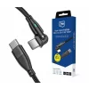 Cablu Date si Incarcare 3mk, Hyper N-SERIES, USB-C la USB-C, 1m, 20V/5A, 100W, Negru
