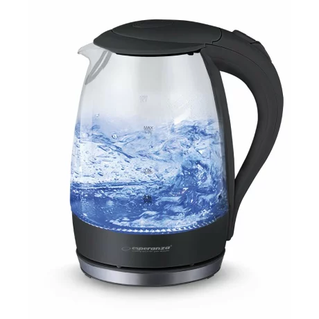 Fierbator electric Esperanza Salto Angel, EKK011W, 2200W, 1.7l, Negru