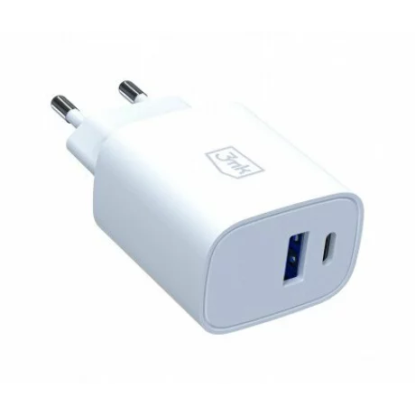 Incarcator retea 3mk, FlowPower, 1xUSB-A, 1xUSB-C, QC4+, 30W, Alb