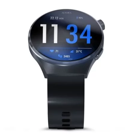 Smartwatch 3mk Altora Everyday Slim, Bluetooth 5.3, IP68, 60Hz display, Negru