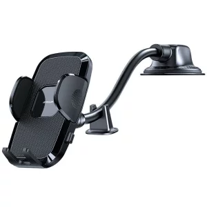 Suport auto pentru telefon Joyroom JR-ZS259, cu brat flexibil pentru bord sau parbriz, Negru